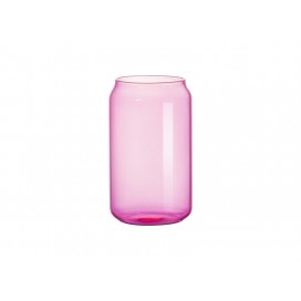 13oz/400ml Full Color Can Glass Mug with Straw(Purple)(10/pack)